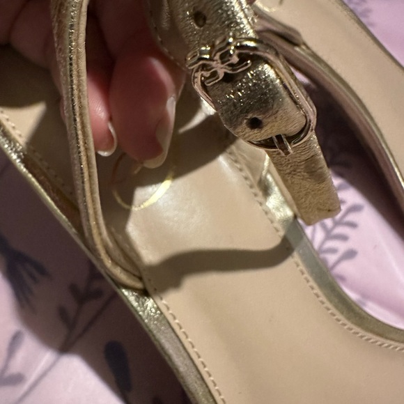 Elle Gold Strappy Heels Sam Edelman - Picture 2 of 5
